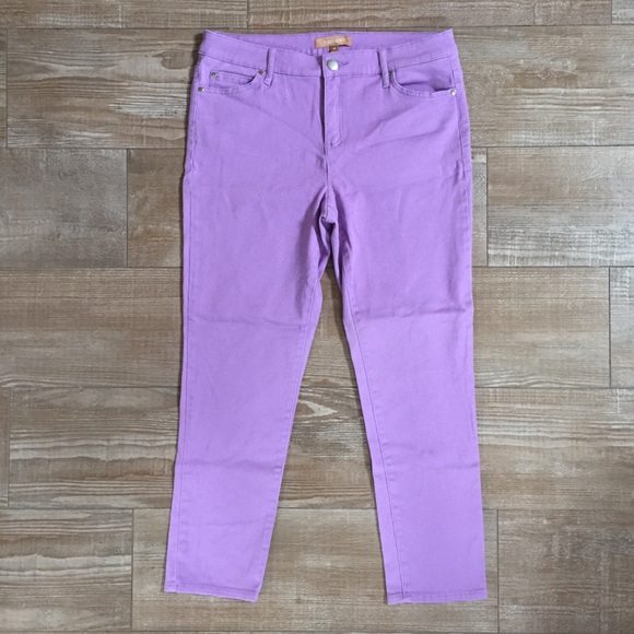 Ellen Tracy Denim - Ellen Tracy • Lilac Purple Cropped Stretch Jeans